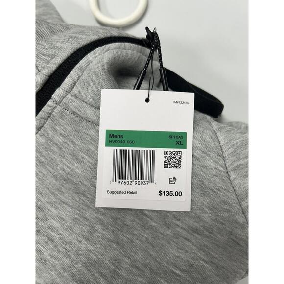 Nike Men's Gray Full-Zip Hoodie with Hood - Picture 6 of 7